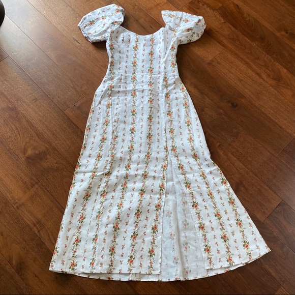 NWOT Reformation Denver Midi Dress in Poppyseed - Picture 4 of 6